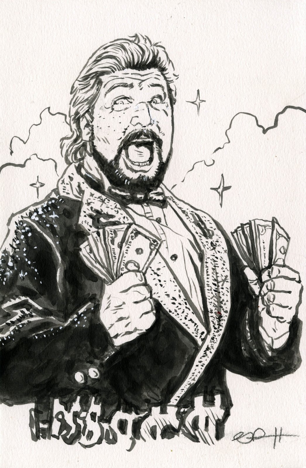 【原画】harold Mcneil 　スケッチ WWF sketches Round 1 | Gary Pullin